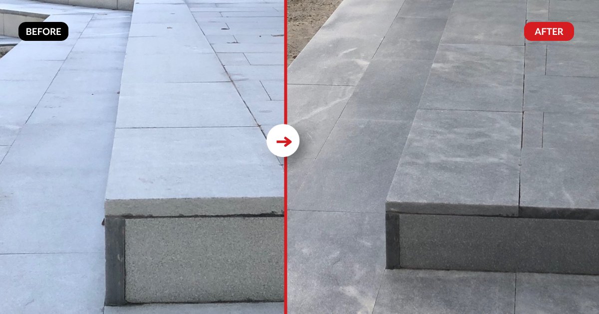 Paver restoration before and after